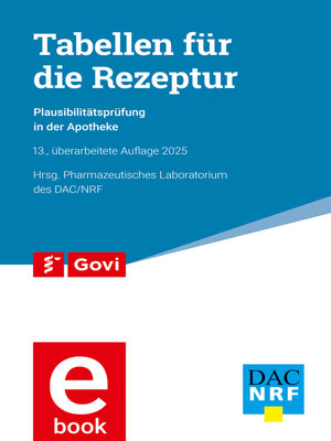 cover image of Tabellen für die Rezeptur